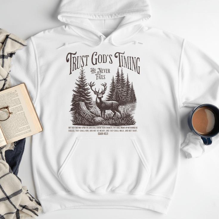 Christian Jesus Bible Verse Deer Elk Buck Hunting Dad Hunter Men Hoodie