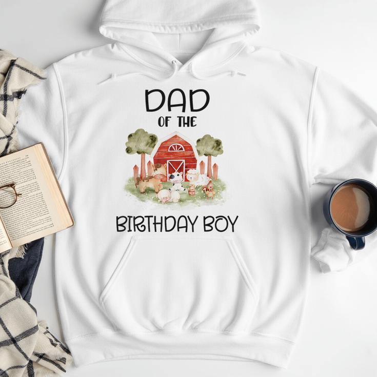 Dad Of The Birthday For Boy Barnyard Farm Animals Party Men Hoodie