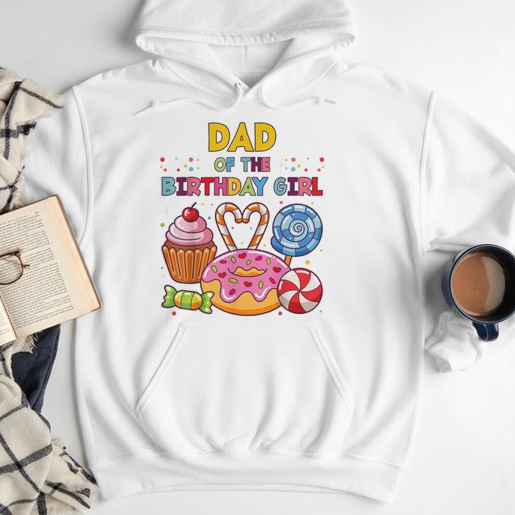 Dad Of The Birthday Girl Candyland Colorful Lollipop Party Men Hoodie