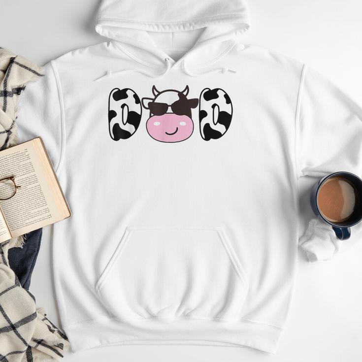 Dad Of The Birthday Girl Cow Daddy Papa Bday Matching Men Hoodie