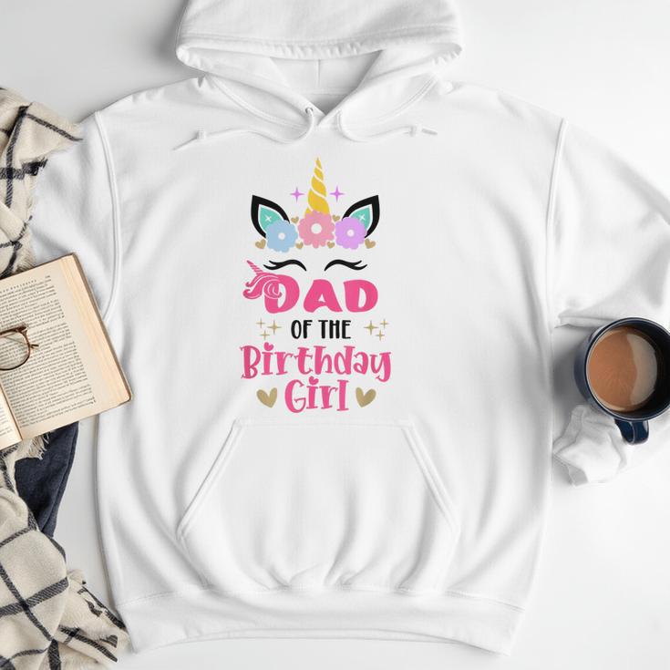 Dad Of The Birthday Girl Family Matching Unicorn Birthday Men Hoodie Dad Of The Birthday Girl Family Matching Unicorn Birthday Men Hoodie