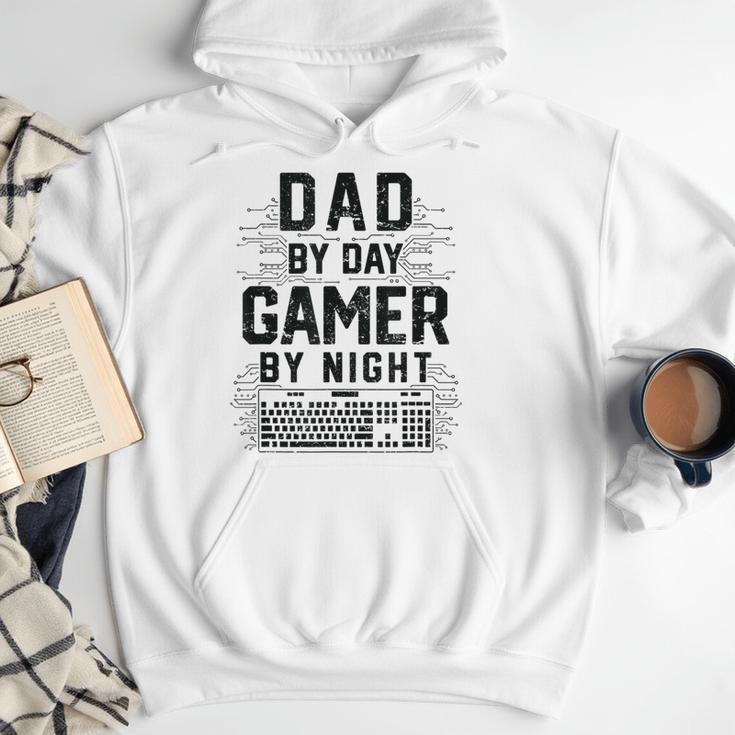 Dad By Day Gamer By Night Father's Day Gaming Men Hoodie