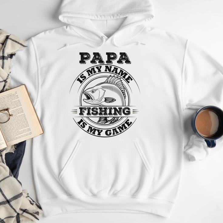 Dad Is My Name Fishing Is My Game Loves Fishing Men Hoodie