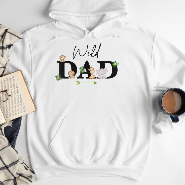 Dad Of The Wild One Zoo Birthday Safari Jungle Animal Men Hoodie