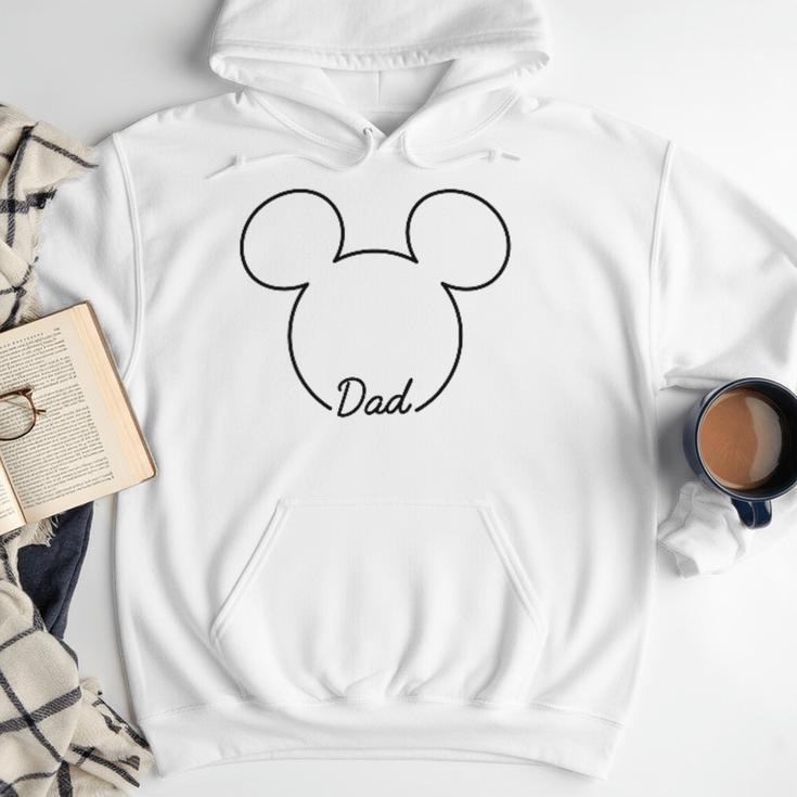Disney Mickey And Friends Dad Mickey Art Line Pocket Logo Men Hoodie