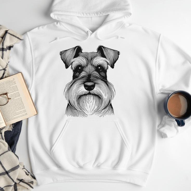 Dog Fingerprint Miniature Schnauzer Dad Mom Men Hoodie