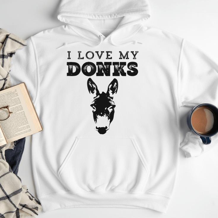 Donkey Mom Or Dad I Love My Donks Farmer Men Hoodie
