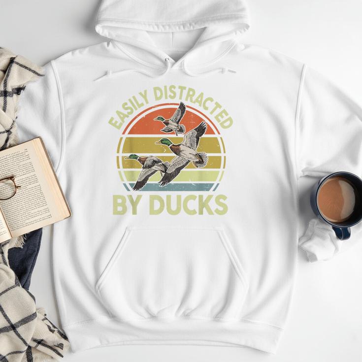 Easily Distracted Duck Hunting Dad Hunter Son Daughter Men Hoodie