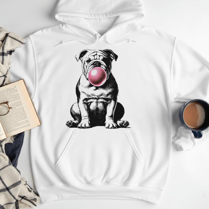 English Bulldog Bubble Gum Vintage Dog Mom Pet Dad Men Hoodie