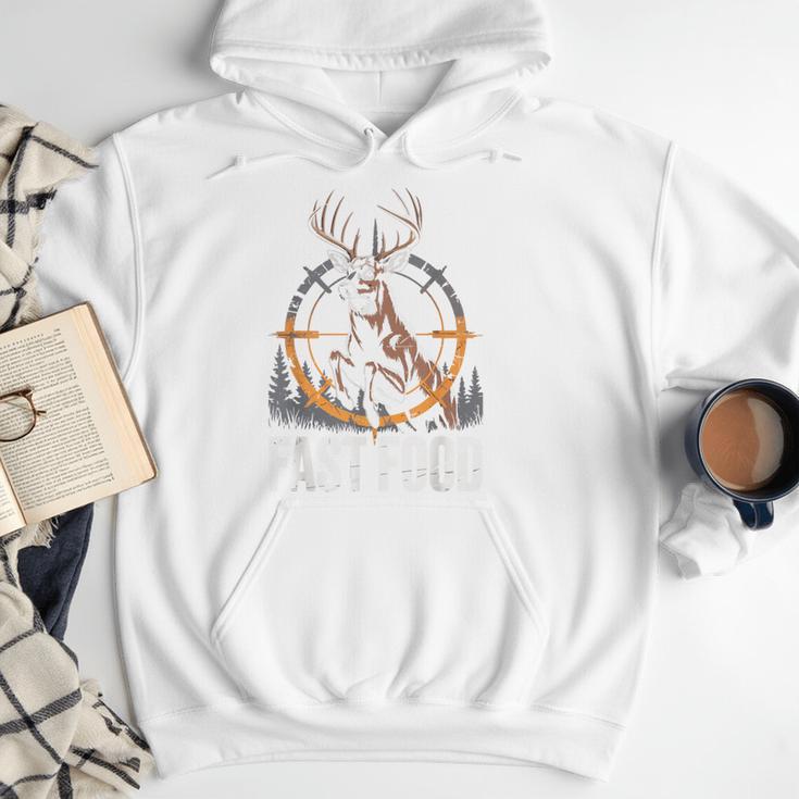 Fast Food Deer Hunting Hunter Dad Tail Buck Men Hoodie