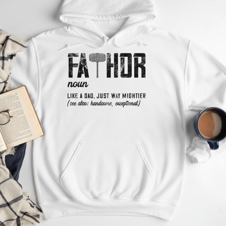 Fathor Like Dad Just Way Mightier Father's Day FA-Thor Men Hoodie