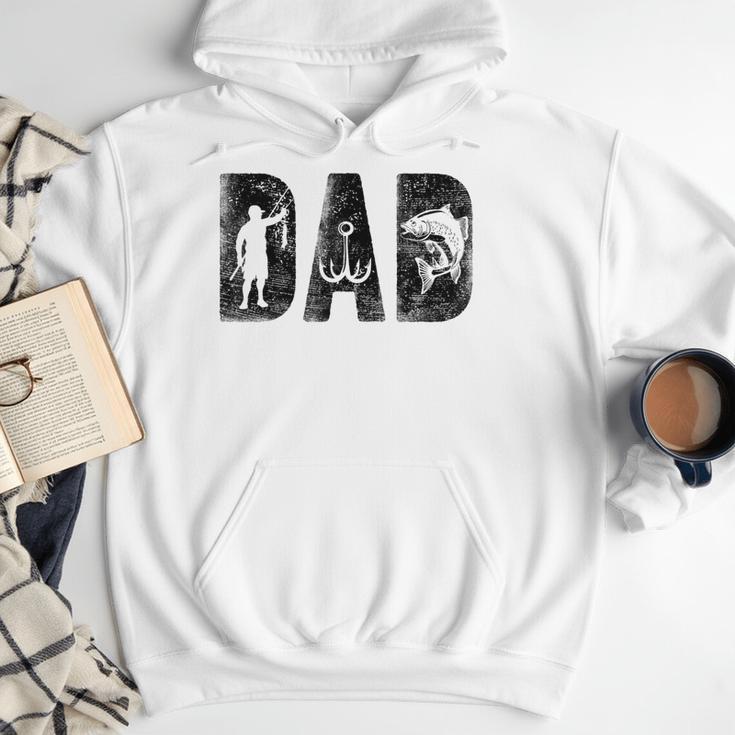 Fishing Dad Birthday Classic Bold Font Fish Daddy Men Hoodie