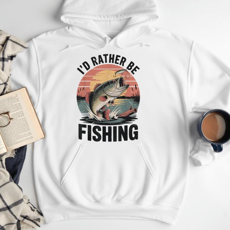 Id Rather Be Fishing Largemouth Bass Fish Dad Jokes Men Hoodie Id Rather Be Fishing Largemouth Bass Fish Dad Jokes Men Hoodie