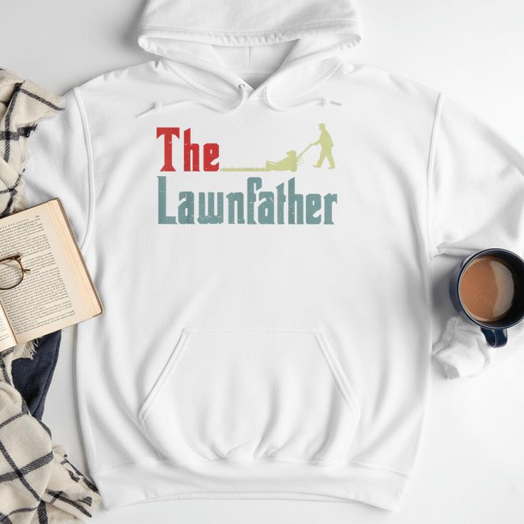 Lawn Mowing Lawnfather Dad Lawn Mower Gardening Men Hoodie