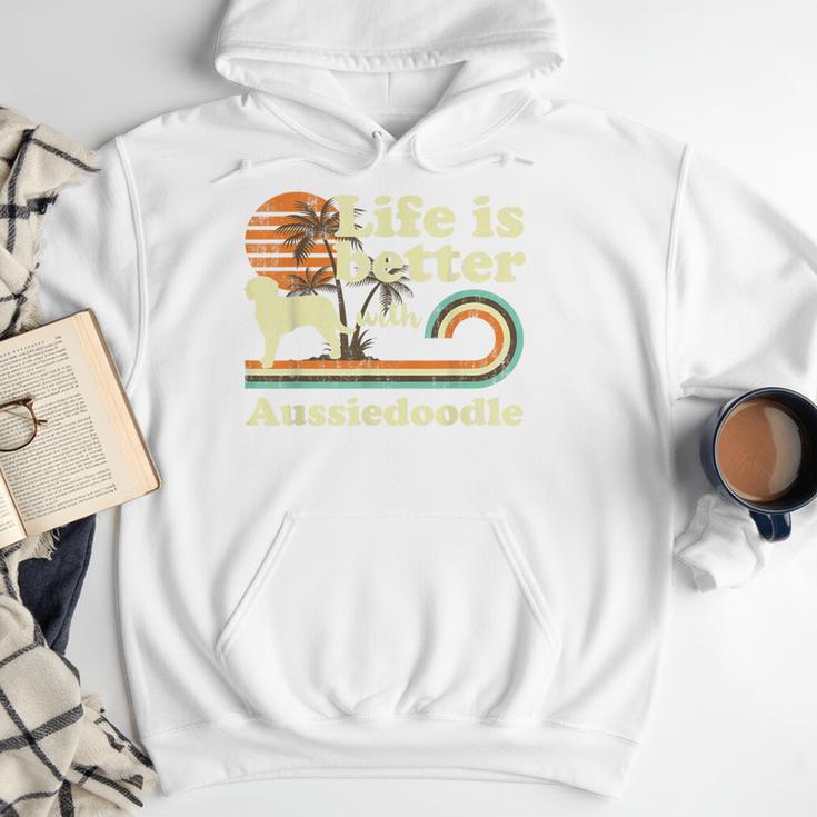 Life Better Aussiedoodle Vintage Dog Mom Dad Men Hoodie Life Better Aussiedoodle Vintage Dog Mom Dad Men Hoodie