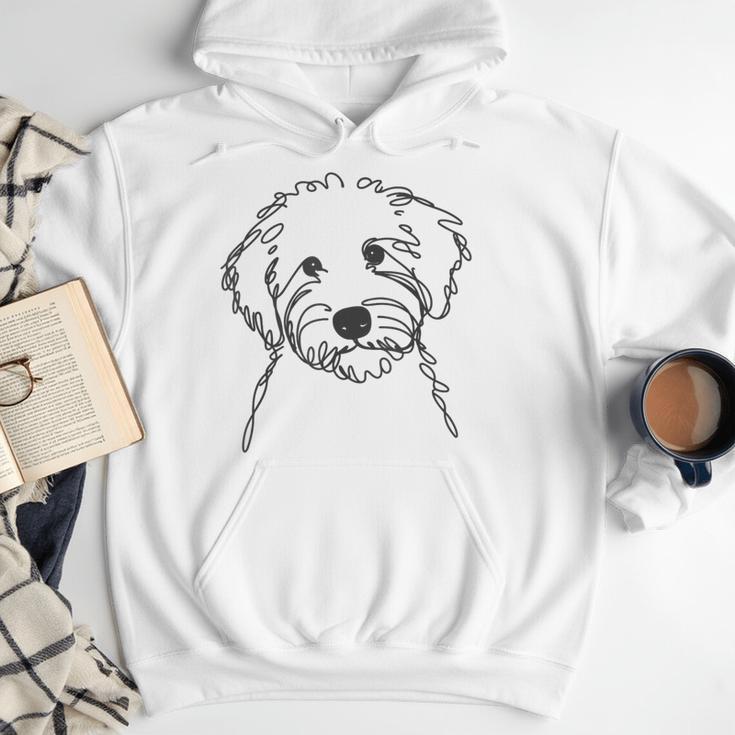 Line Art Dad Mom Dog Sheepadoodle Men Hoodie