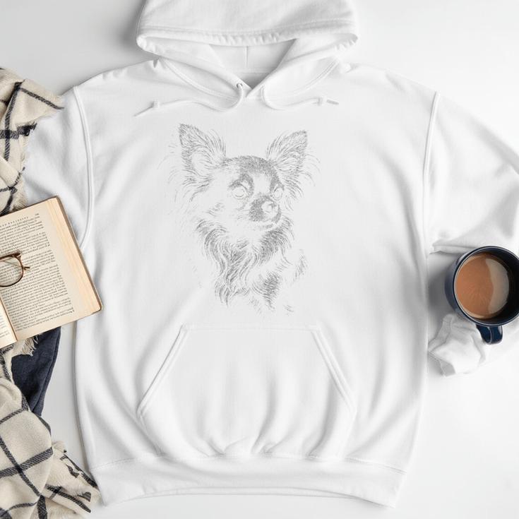 Long Haired Chihuahua Dog For Men Women Dog Mom Dad Men Hoodie