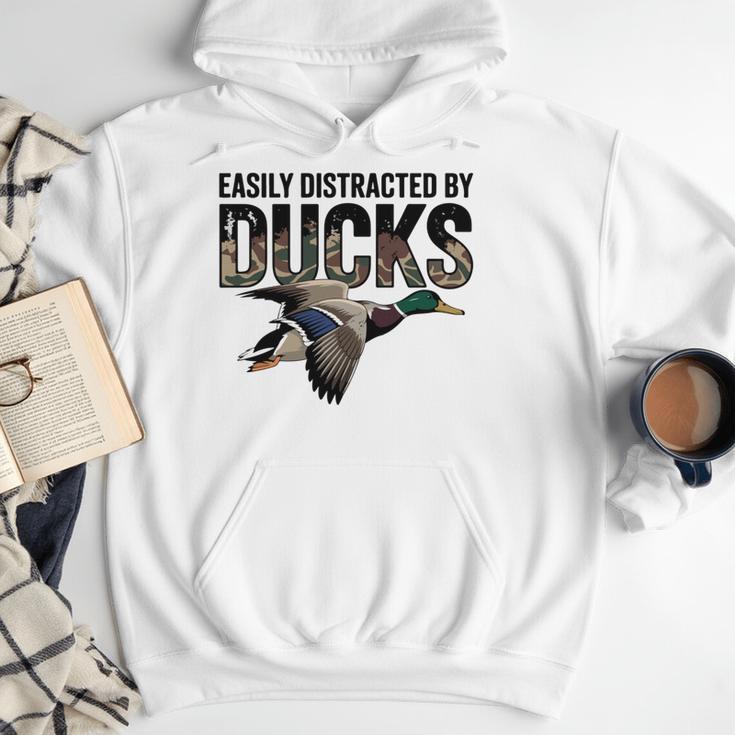 Mallard Duck Hunting Camo Easily Distracted Duck Dad Men Hoodie
