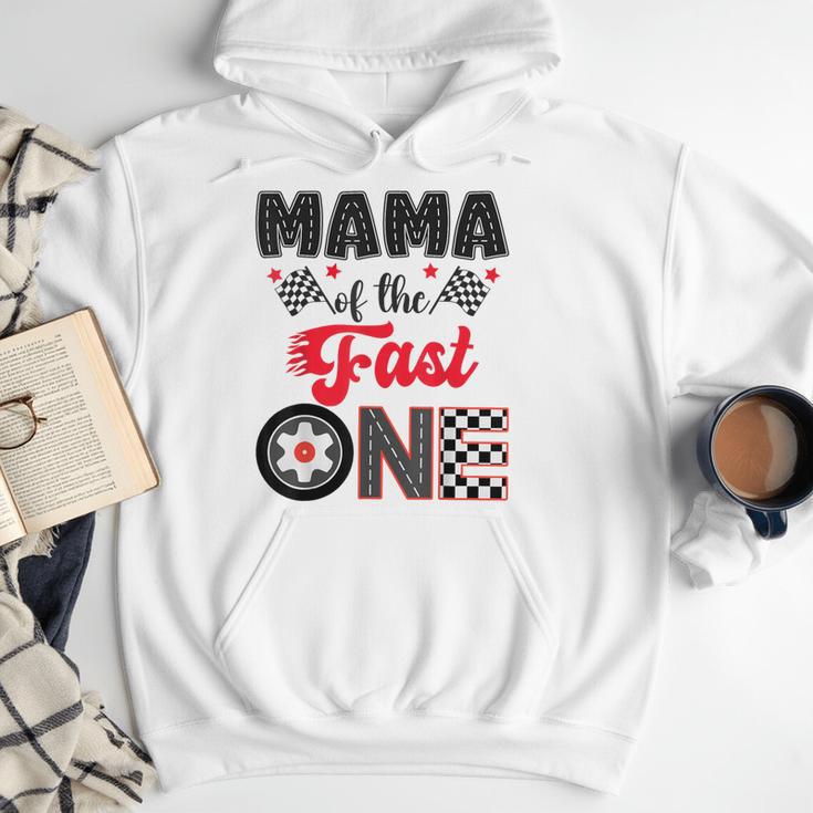 Mama Of The Fast One Car Racing Dad 1St Birthday Boy Men Hoodie