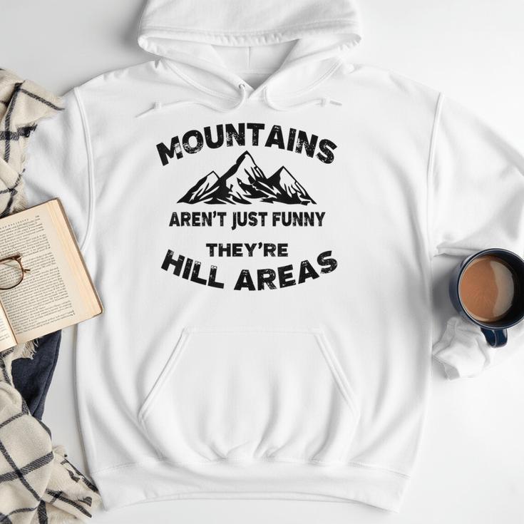 Mountains Aren't They'Re Hill Areas Dad Joke Word Pun Small Men Hoodie