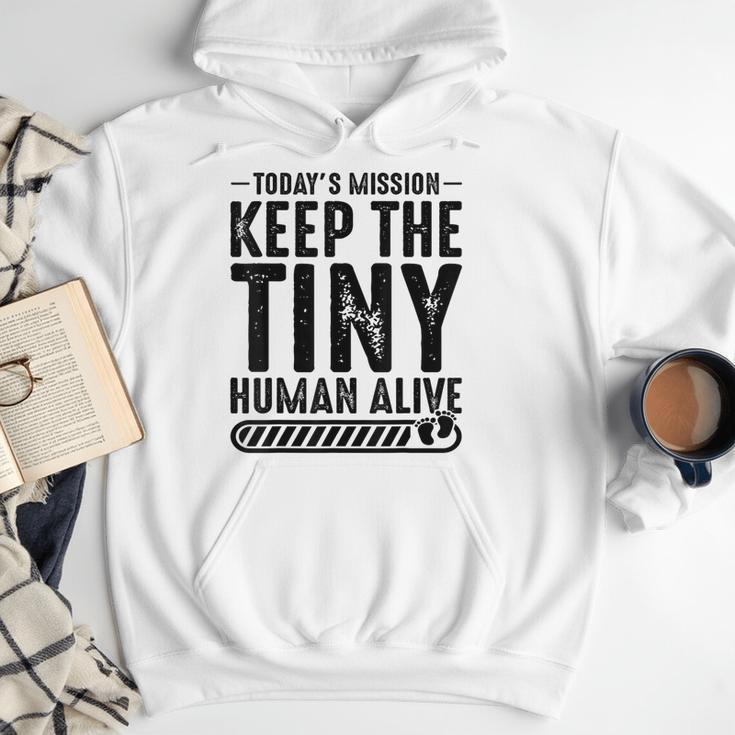 New Dad Est Keep Tiny Human Alive First Time Father's Day Men Hoodie