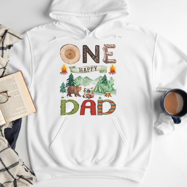 One Happy Dad Camper 1st Birthday Boy Camping Bear Men Hoodie One Happy Dad Camper 1st Birthday Boy Camping Bear Men Hoodie