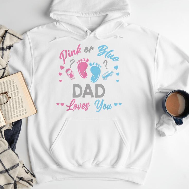 Pink Or Blue Dad Loves You Gender Reveal Men Hoodie