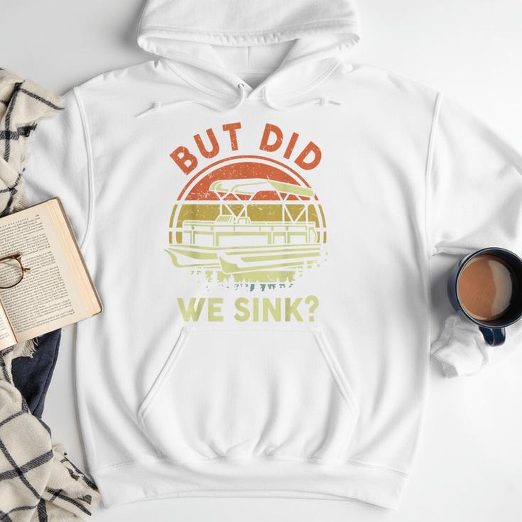 Pontoon Boat Captain But Did We Sink Dad Papa Men Men Hoodie
