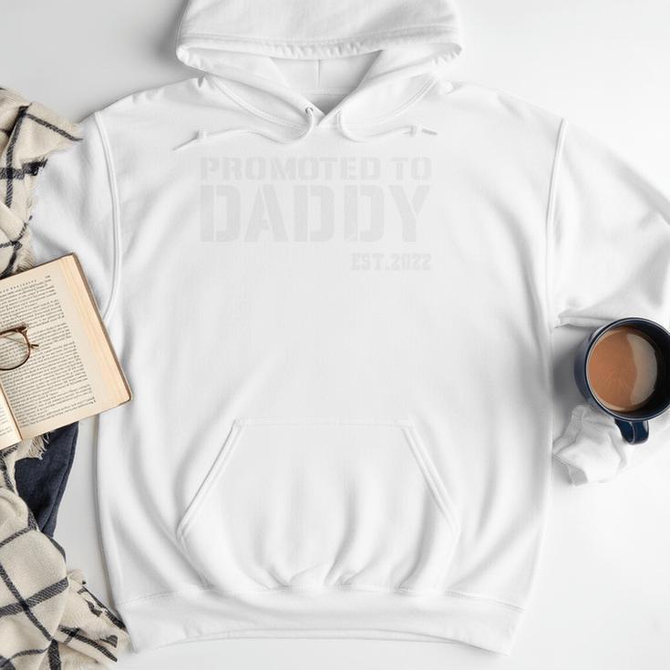 Promoted To Daddy 2022 First Time Fathers New Dad Men Hoodie