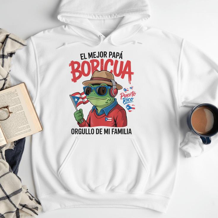 Puerto Rican Dad Idea For Men & Papá Boricua Coqui Frog Men Hoodie