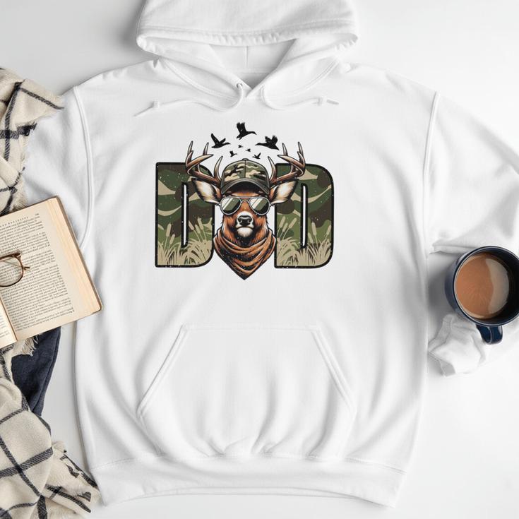 Retro Camo Dad Hunting Camouflage Deer Matching Men Hoodie