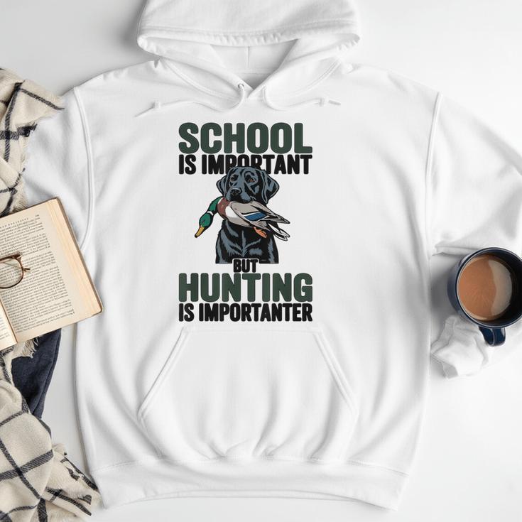 School Important But Hunting Is Importanter Dad Men Hoodie School Important But Hunting Is Importanter Dad Men Hoodie