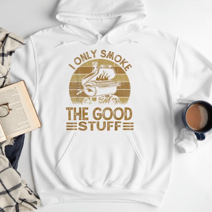 I Only Smoke The Good Stuff BBQ Barbeque Chef Dad Men Hoodie