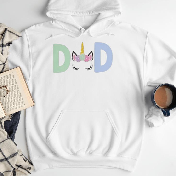 Unicorn Dad First Birthday Girl Family Matching Mama Party Men Hoodie