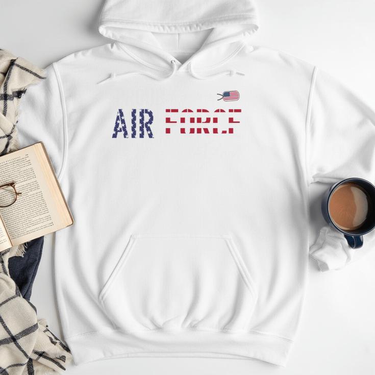 US Flag Proud Air Force Dad Men Hoodie