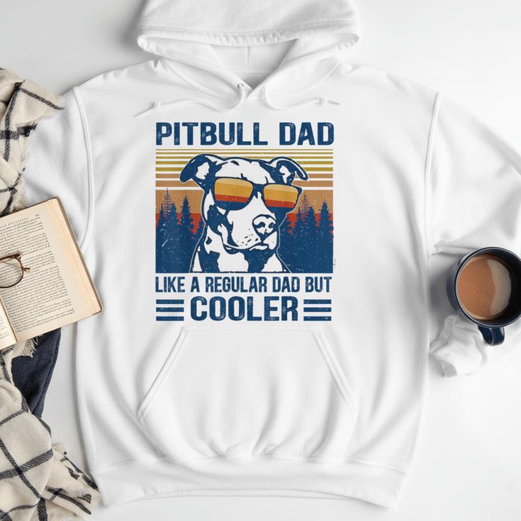 Vintage Pitbull Dad Like A Regular Dad But Cooler Men Hoodie