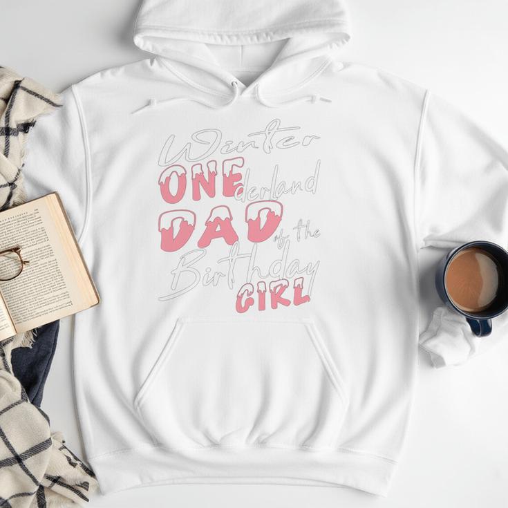 Winter Onederland 1st Birthday Theme Dad Of Birthday Girl Men Hoodie