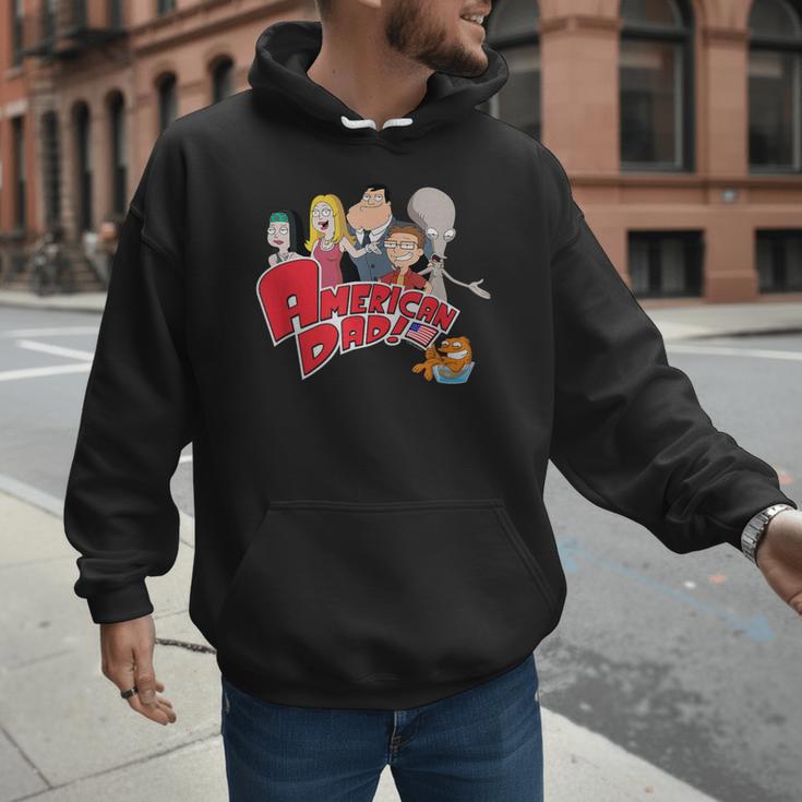 American Dad Show Logo With Family Cartoon Men Hoodie