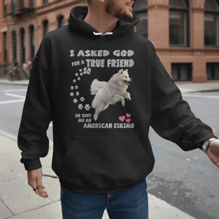 American Eskimo Dog Mom Eskie Dad Art Eskie Lover Quote Men Hoodie