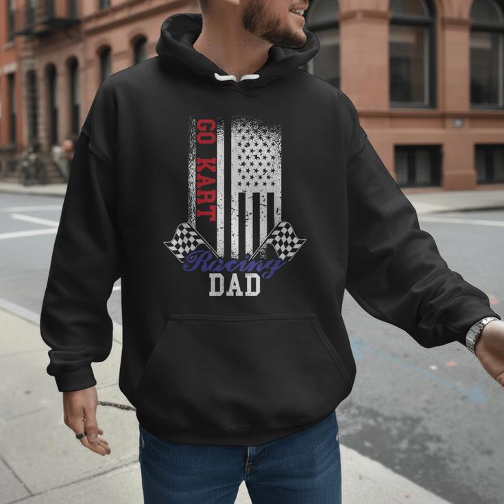American Flag Go Kart Racing Race Dad Flag Men Hoodie