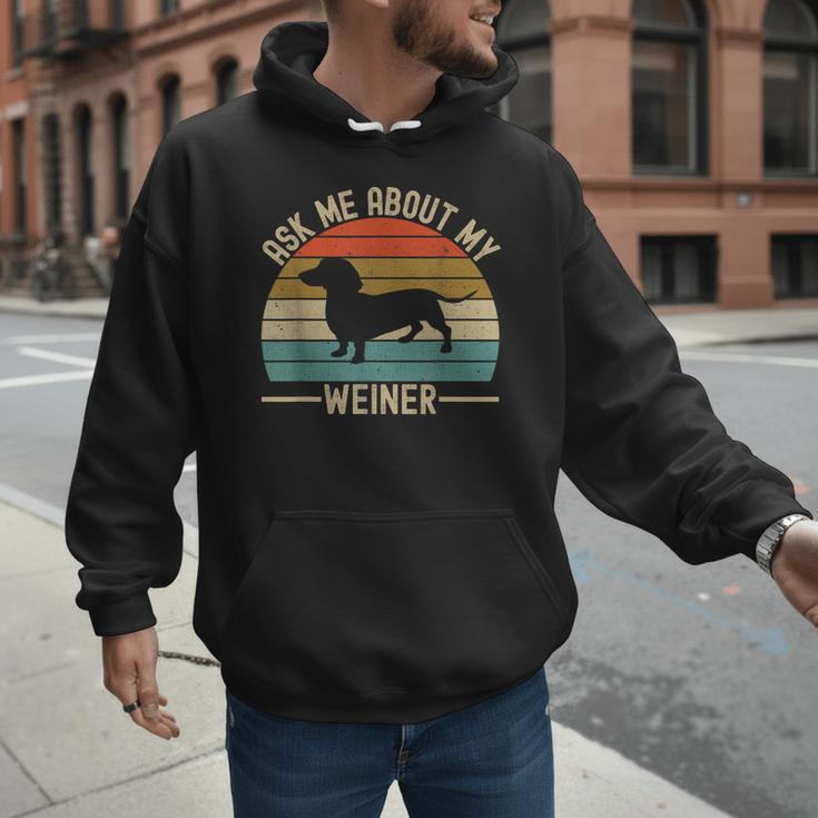Ask Me About My Weiner Dachshund Dad Men Hoodie Ask Me About My Weiner Dachshund Dad Men Hoodie