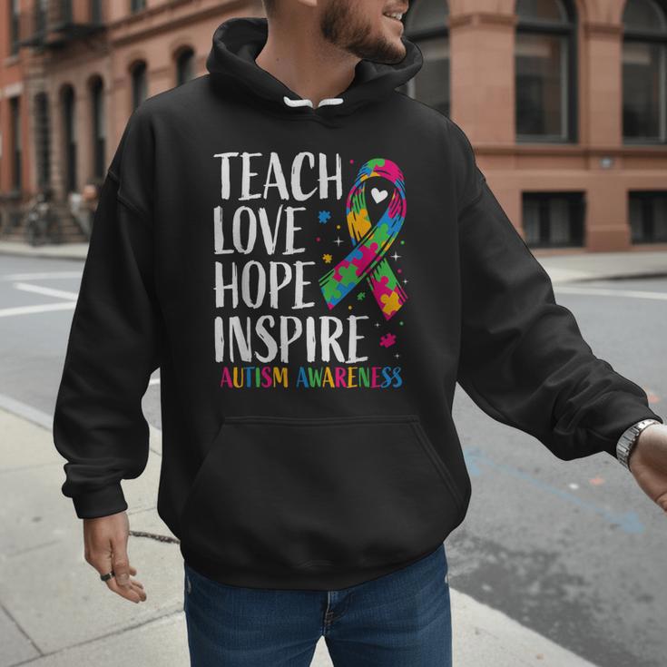 Autism Awareness Ribbon Mom Dad Kids Autistic Support Autism Men Hoodie Autism Awareness Ribbon Mom Dad Kids Autistic Support Autism Men Hoodie