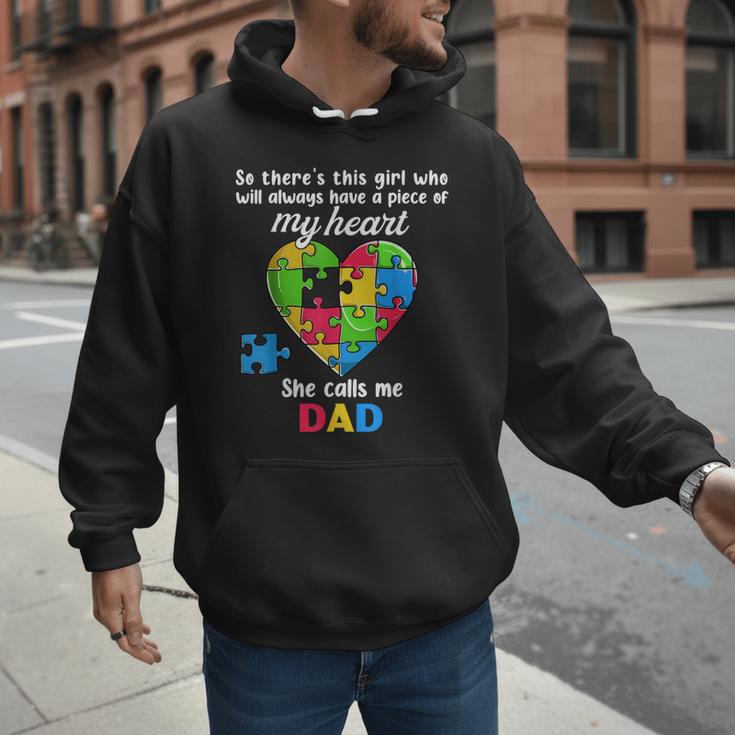 Autism Dad Of Autism Daughter Daddy Shirts Autistic Support Men Hoodie
