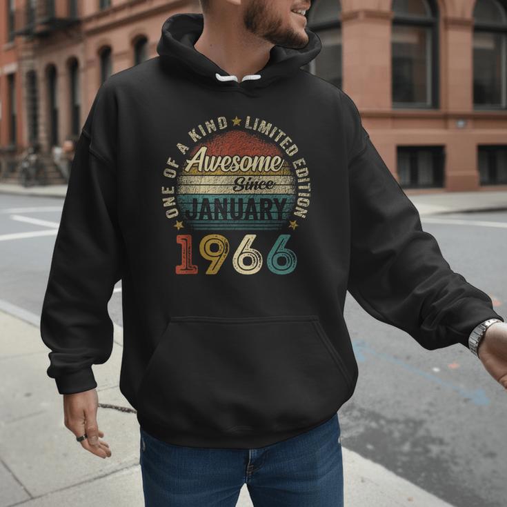 Awesome Since January 1966 60 Year Old 60th Birthday Men Dad Men Hoodie Awesome Since January 1966 60 Year Old 60th Birthday Men Dad Men Hoodie