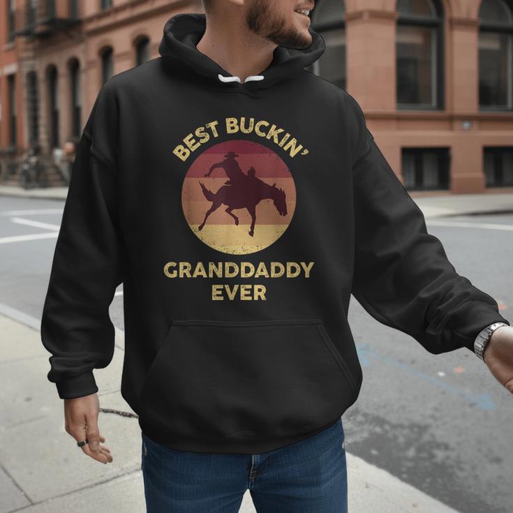 Best Buckin' Granddaddy Western Rodeo Cowboy Bucking Horse Men Hoodie