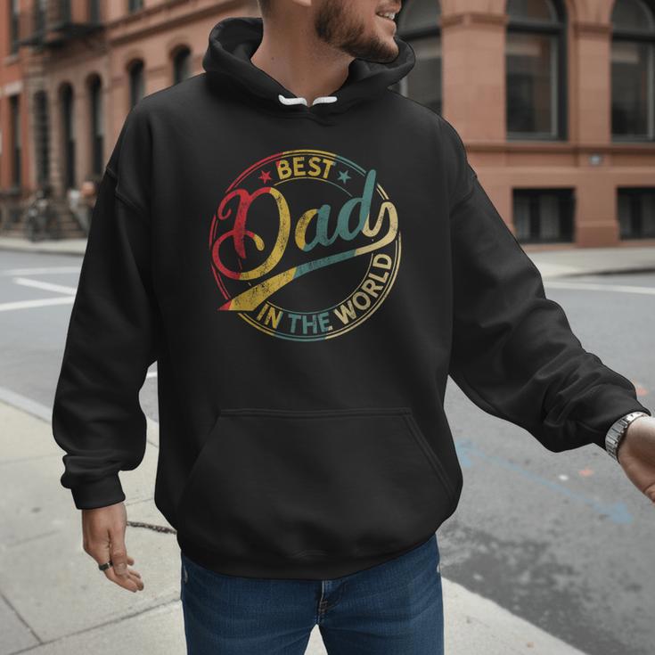 Best Dad In The World Father's Day Vintage Dad Men Hoodie