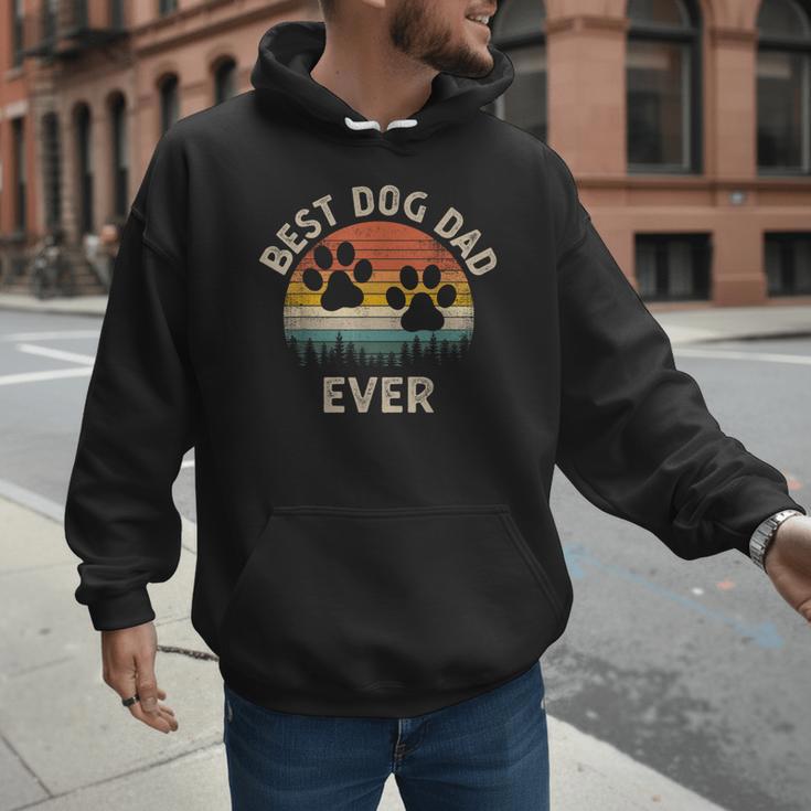Best Dog Dad Ever Vintage Father's Day Dog Lover Men Hoodie