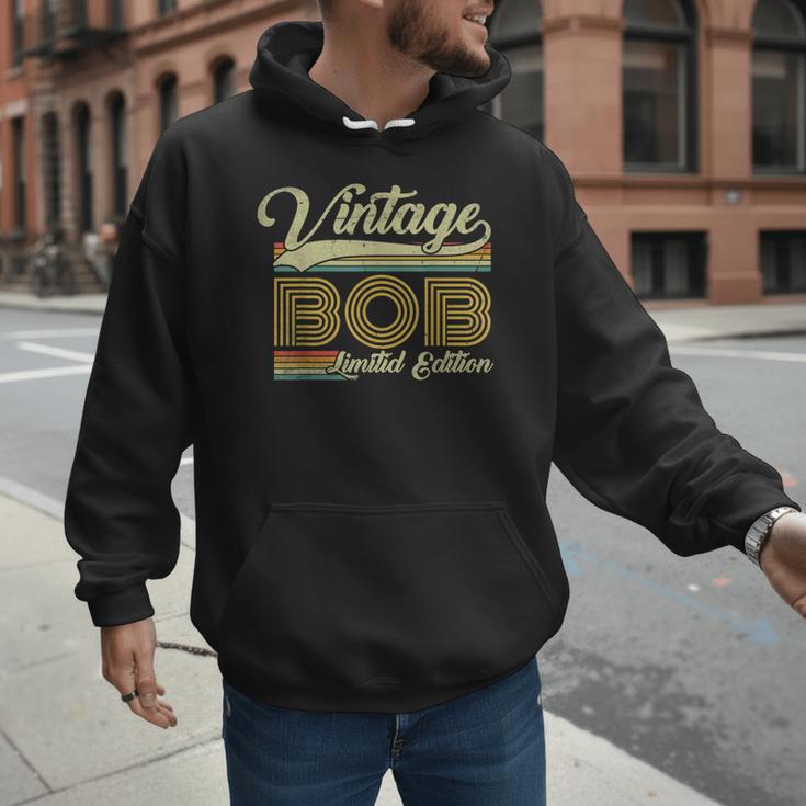 Bob Name Vintage Bob Father's Day Dad Bob Men Hoodie