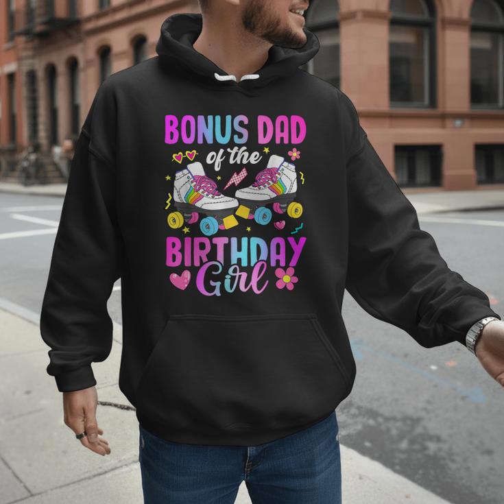 Bonus Dad Of The Birthday Girl Rolling Skate Bday Family Men Hoodie