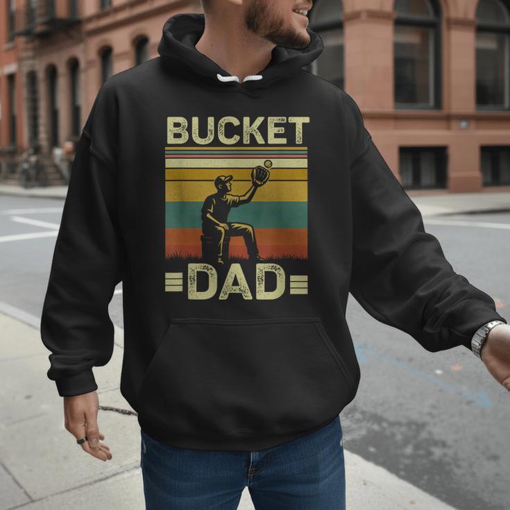 Bucket Dad Softball Dad Baseball Coach Father's Day Men Hoodie